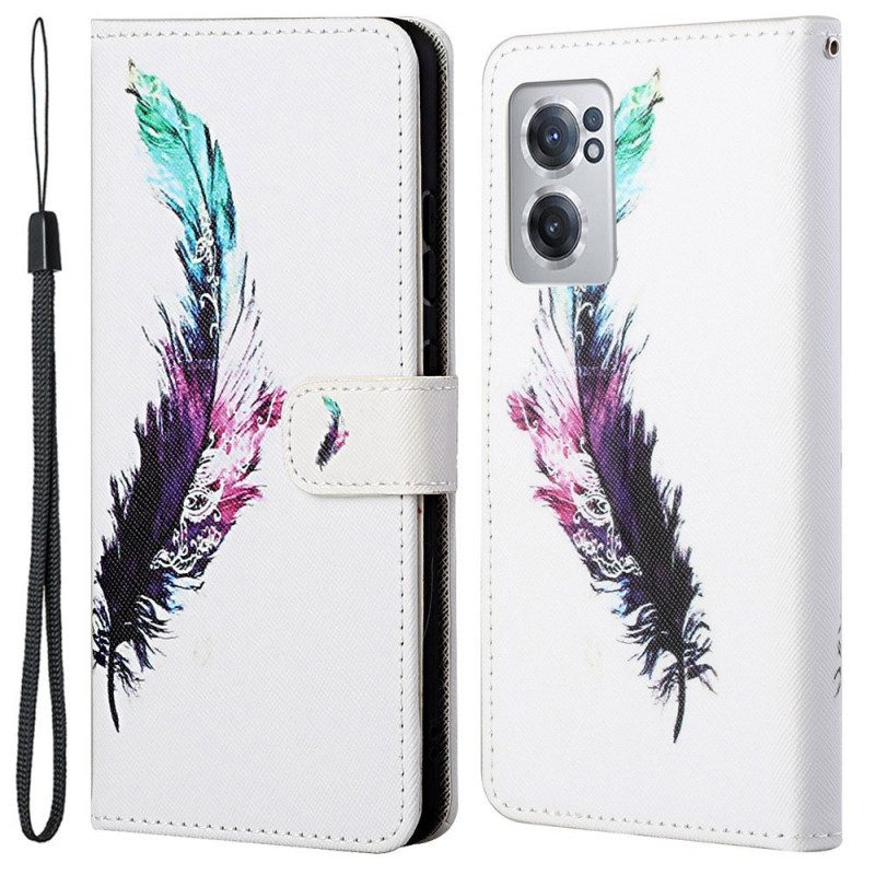 Custodia in pelle OnePlus Nord CE 2 5G Piuma Multicolore