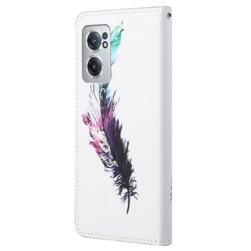 Custodia in pelle OnePlus Nord CE 2 5G Piuma Multicolore