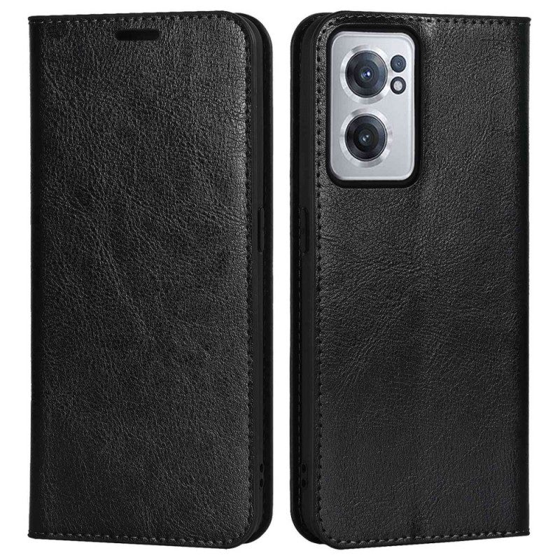 Folio Cover OnePlus Nord CE 2 5G Custodia in pelle Pelle Vera