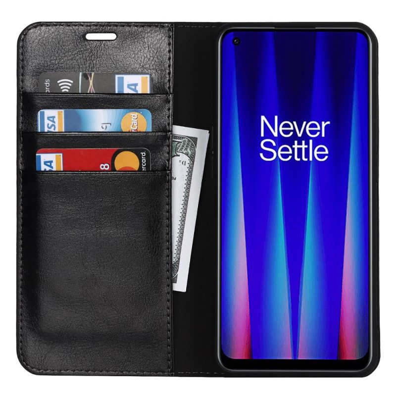 Folio Cover OnePlus Nord CE 2 5G Custodia in pelle Pelle Vera