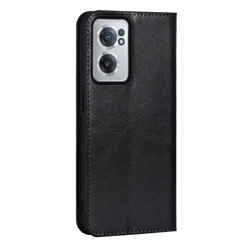 Folio Cover OnePlus Nord CE 2 5G Custodia in pelle Pelle Vera