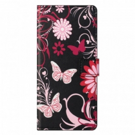 Folio Cover OnePlus Nord CE 2 5G Fiori E Farfalle