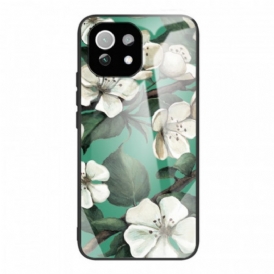 Cover Xiaomi Mi 11 Lite 4G / 5G / 5G NE Fiori In Vetro Temperato