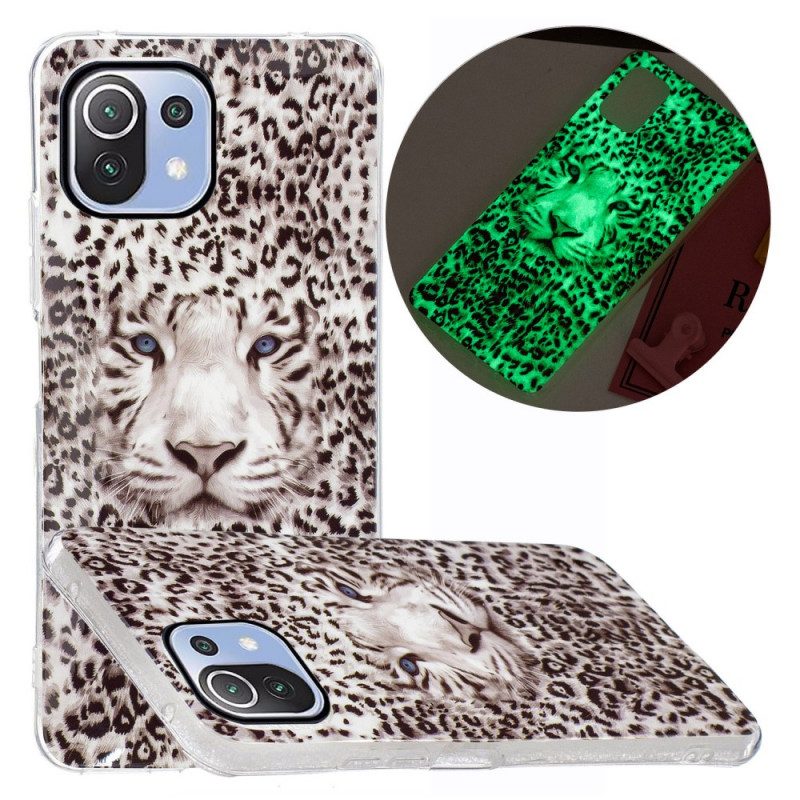 Cover Xiaomi Mi 11 Lite 4G / 5G / 5G NE Leopardo Fluorescente