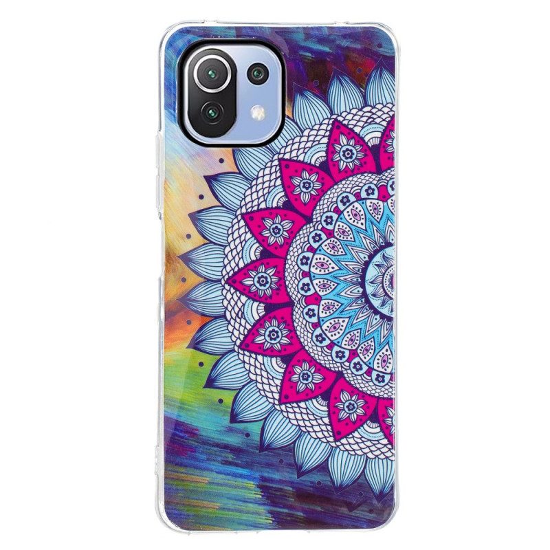 Cover Xiaomi Mi 11 Lite 4G / 5G / 5G NE Mandala Colorato Fluorescente