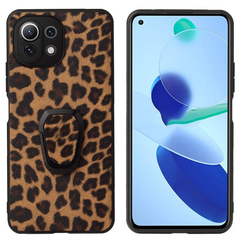 Cover Xiaomi Mi 11 Lite 4G / 5G / 5G NE Supporto Per Anello Stile Leopardo