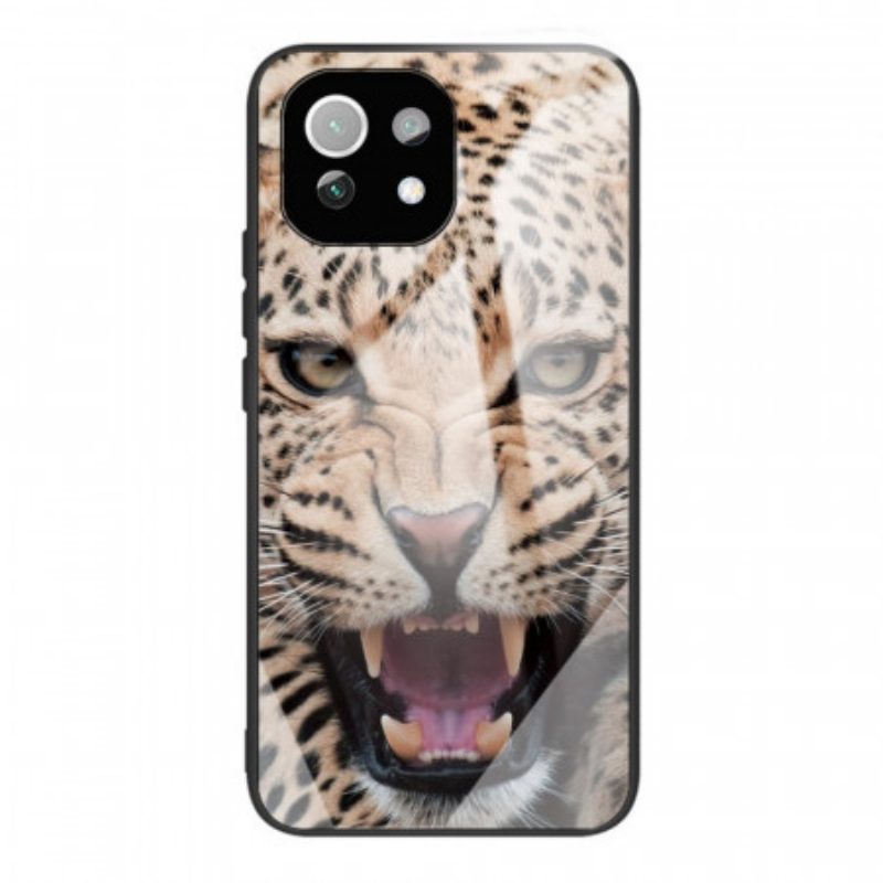 Cover Xiaomi Mi 11 Lite 4G / 5G / 5G NE Vetro Temperato Leopardo