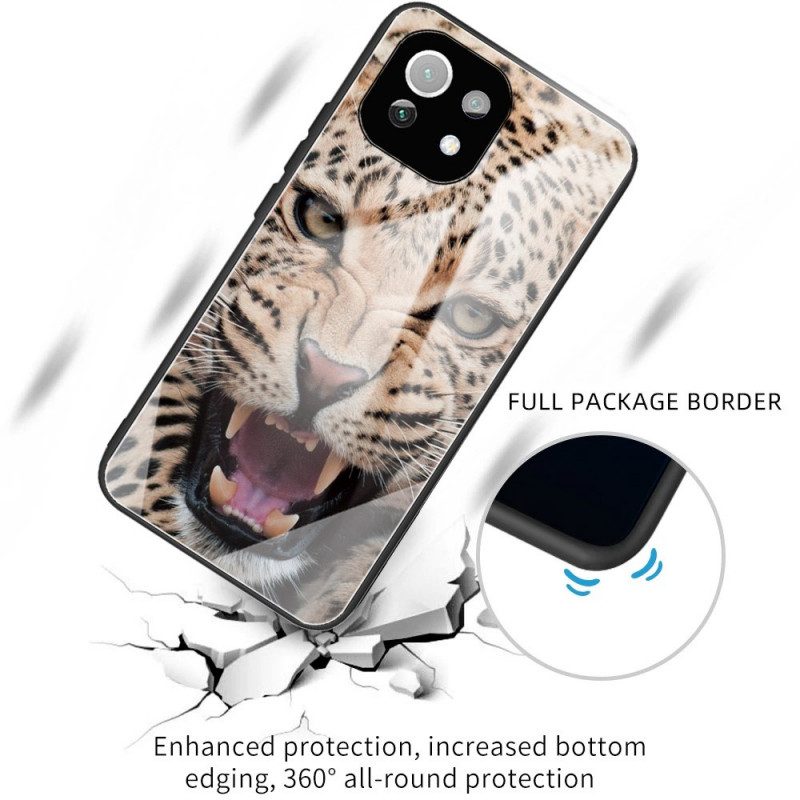 Cover Xiaomi Mi 11 Lite 4G / 5G / 5G NE Vetro Temperato Leopardo