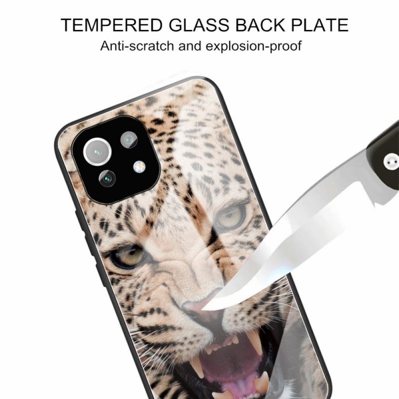 Cover Xiaomi Mi 11 Lite 4G / 5G / 5G NE Vetro Temperato Leopardo