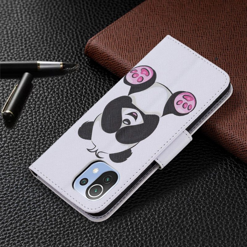 Custodia in pelle Xiaomi Mi 11 Lite 4G / 5G / 5G NE Divertimento Panda