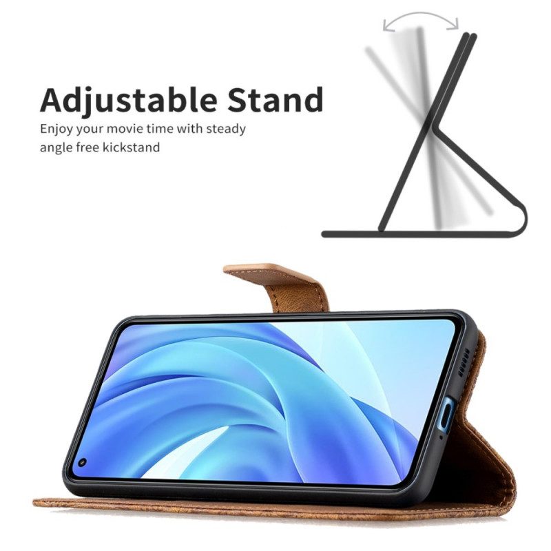 Custodia in pelle Xiaomi Mi 11 Lite 4G / 5G / 5G NE Farfalla Barocco Strappy