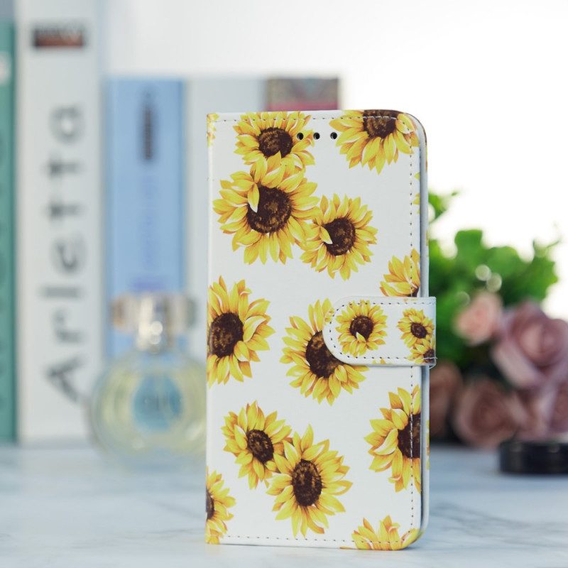 Custodia in pelle Xiaomi Mi 11 Lite 4G / 5G / 5G NE Girasoli