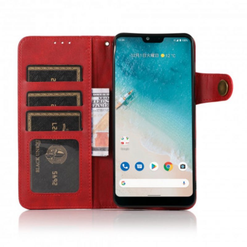 Custodia in pelle Xiaomi Mi 11 Lite 4G / 5G / 5G NE Pulsante Khazneh