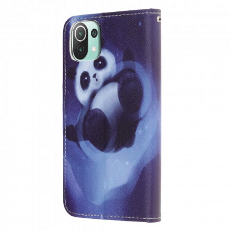 Custodia in pelle Xiaomi Mi 11 Lite 4G / 5G / 5G NE Spazio Panda