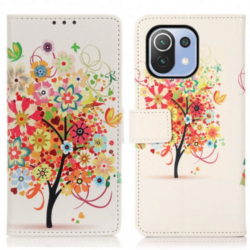 Folio Cover Xiaomi Mi 11 Lite 4G / 5G / 5G NE Albero In Fiore