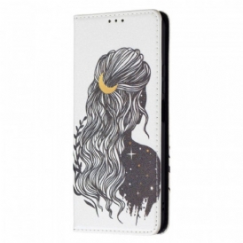 Folio Cover Xiaomi Mi 11 Lite 4G / 5G / 5G NE Custodia in pelle Bei Capelli