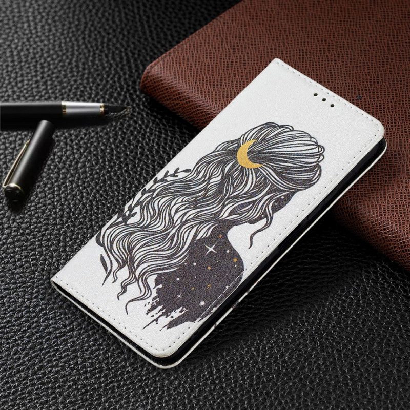 Folio Cover Xiaomi Mi 11 Lite 4G / 5G / 5G NE Custodia in pelle Bei Capelli