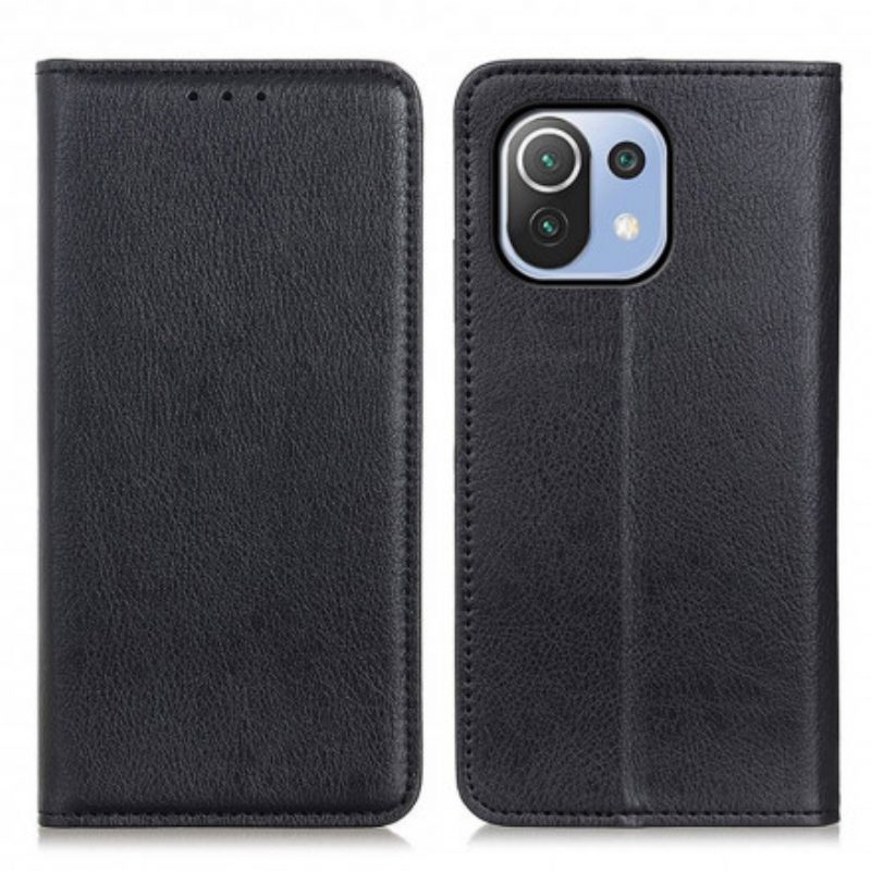 Folio Cover Xiaomi Mi 11 Lite 4G / 5G / 5G NE Custodia in pelle Eleganza Split Litchi Leather