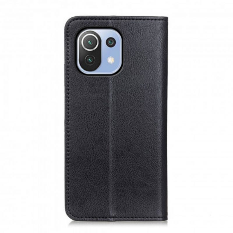 Folio Cover Xiaomi Mi 11 Lite 4G / 5G / 5G NE Custodia in pelle Eleganza Split Litchi Leather