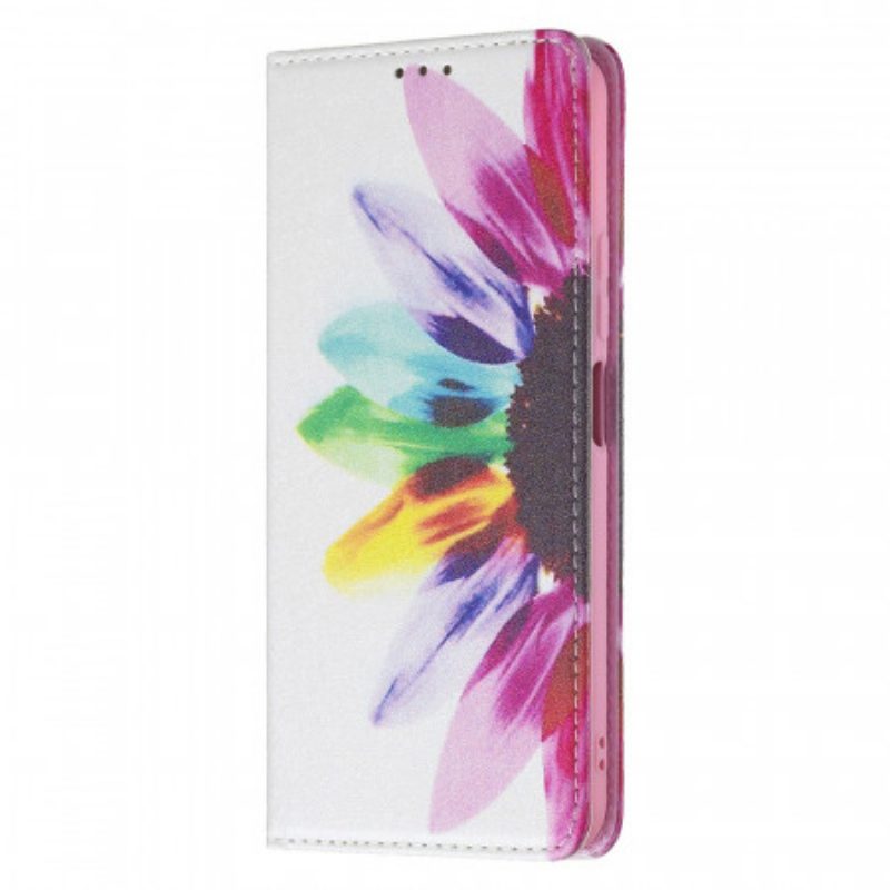 Folio Cover Xiaomi Mi 11 Lite 4G / 5G / 5G NE Custodia in pelle Fiore Dell'acquerello