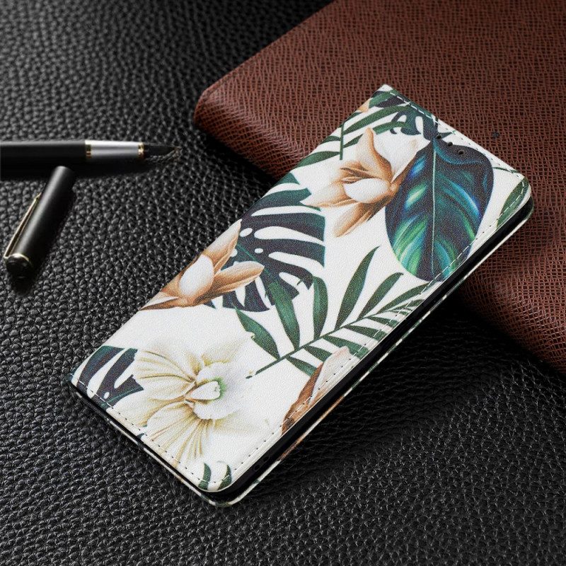 Folio Cover Xiaomi Mi 11 Lite 4G / 5G / 5G NE Custodia in pelle Foglie