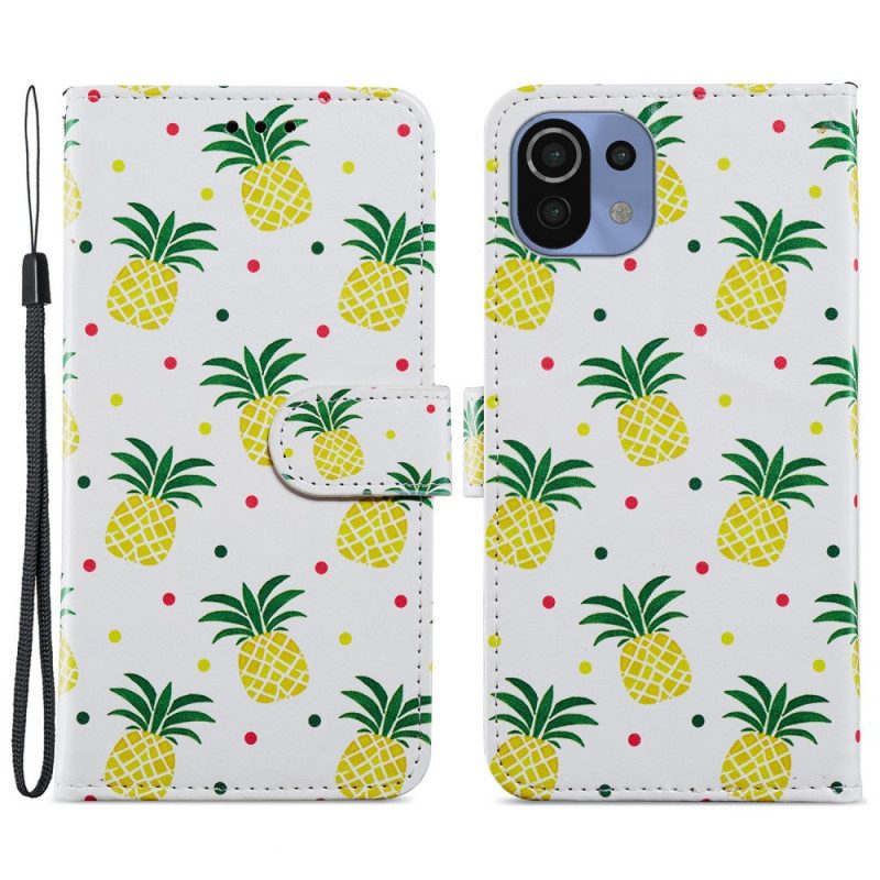 Folio Cover Xiaomi Mi 11 Lite 4G / 5G / 5G NE Più Ananas