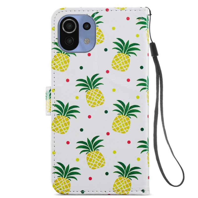 Folio Cover Xiaomi Mi 11 Lite 4G / 5G / 5G NE Più Ananas