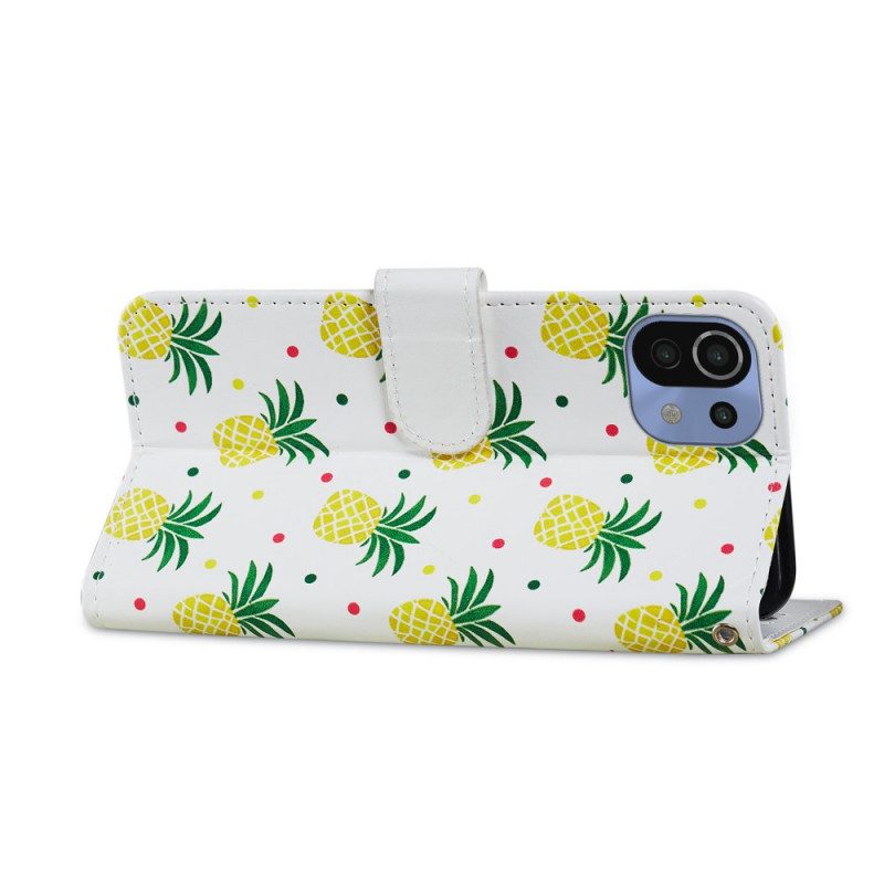 Folio Cover Xiaomi Mi 11 Lite 4G / 5G / 5G NE Più Ananas