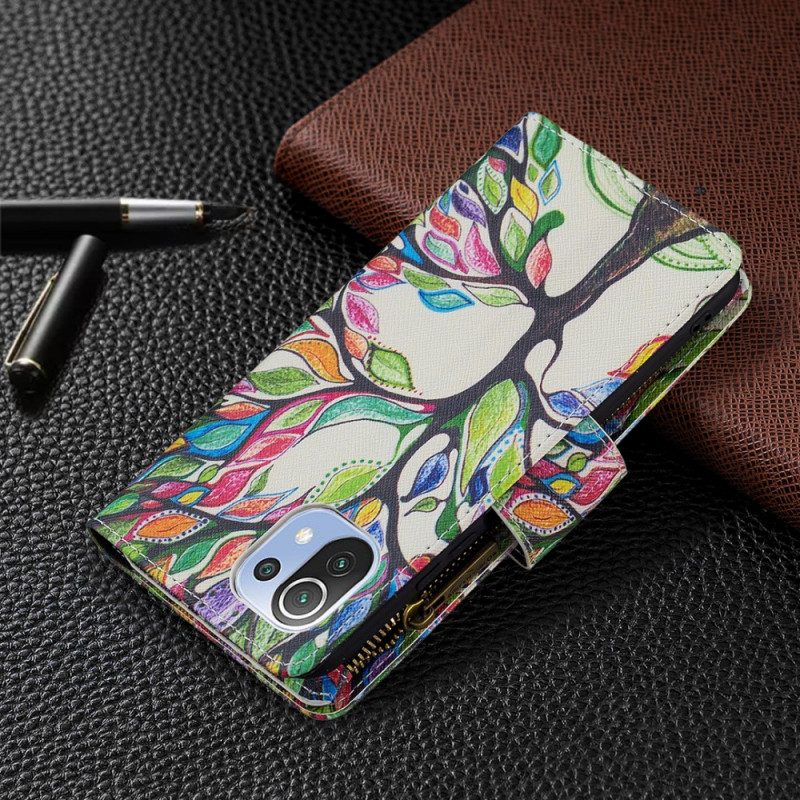 Folio Cover Xiaomi Mi 11 Lite 4G / 5G / 5G NE Tasca Per Albero Con Cerniera