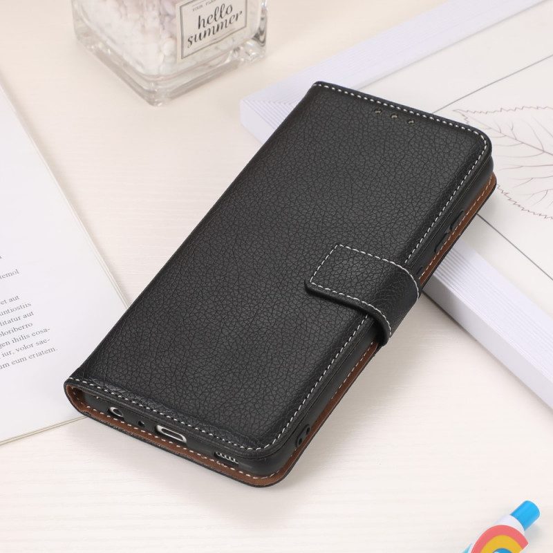 Folio Cover Xiaomi Mi 11 Lite 4G / 5G / 5G NE Trama Di Litchi