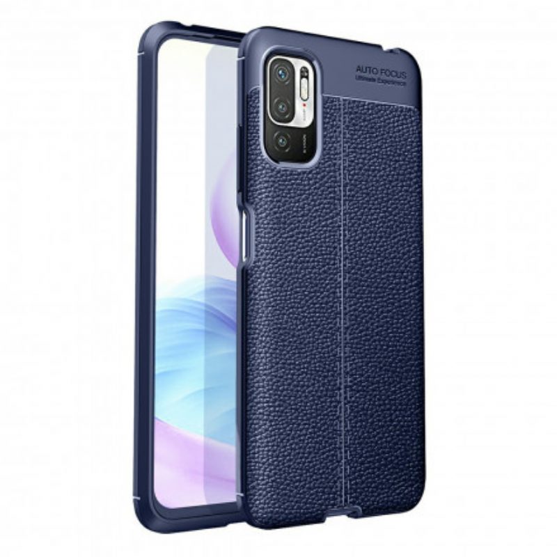 Cover Poco M3 Pro 5G Linea Litchi Double Effetto Pelle