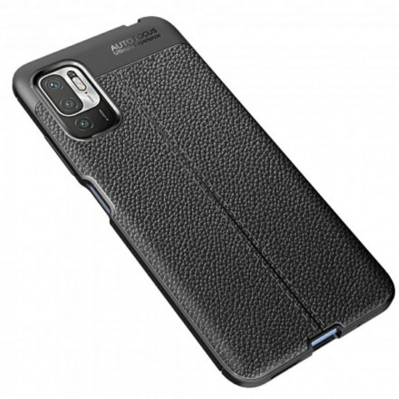 Cover Poco M3 Pro 5G Linea Litchi Double Effetto Pelle