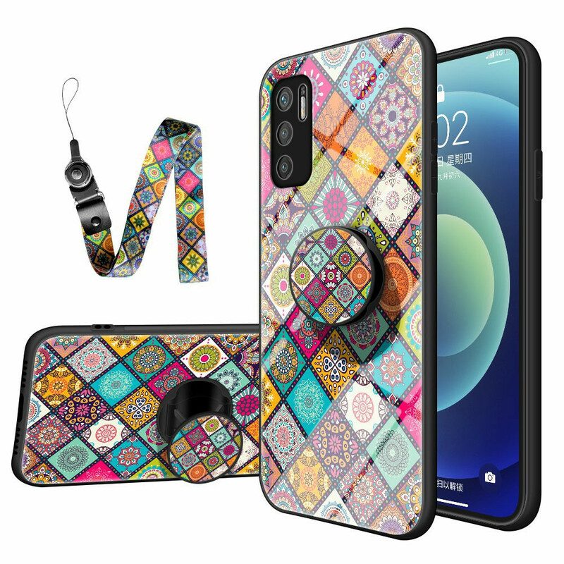 Cover Poco M3 Pro 5G Supporto Magnetico Patchwork