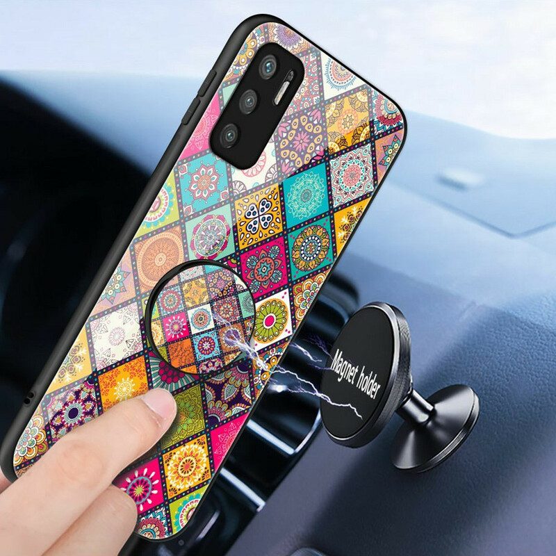 Cover Poco M3 Pro 5G Supporto Magnetico Patchwork