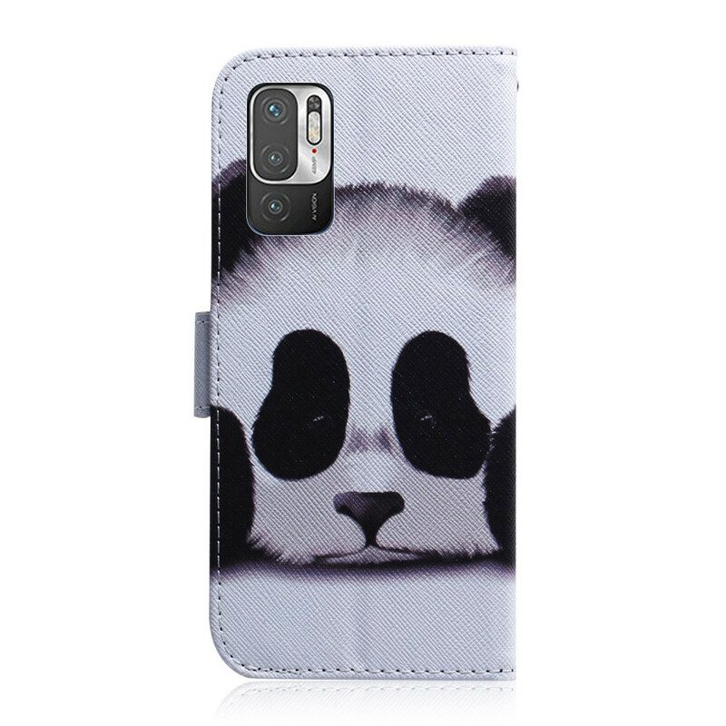 Custodia in pelle Poco M3 Pro 5G Faccia Da Panda