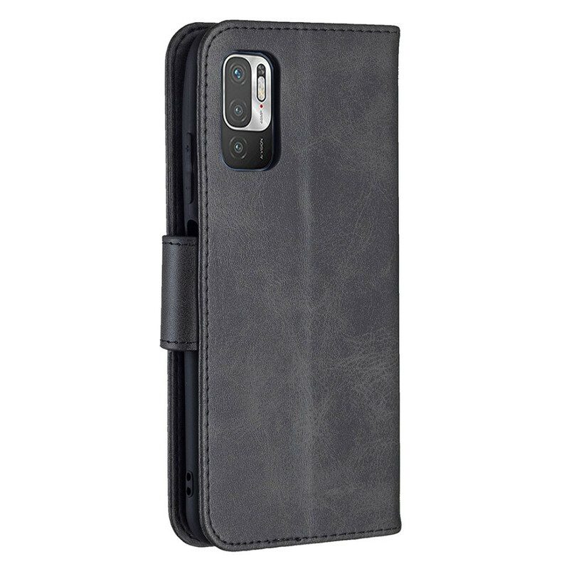 Custodia in pelle Poco M3 Pro 5G Folio Cover Lembo Liscio Obliquo