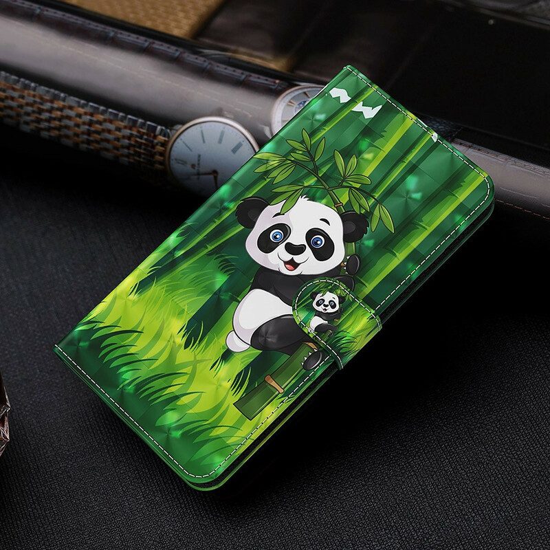 Custodia in pelle Poco M3 Pro 5G Panda E Bambù