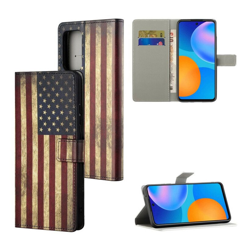 Folio Cover Poco M3 Pro 5G Bandiera Americana