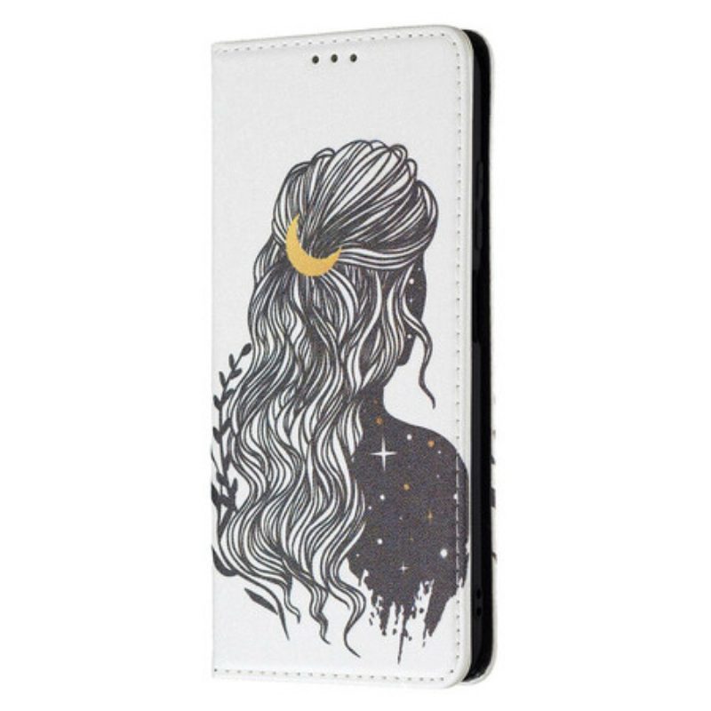 Folio Cover Poco M3 Pro 5G Custodia in pelle Bei Capelli