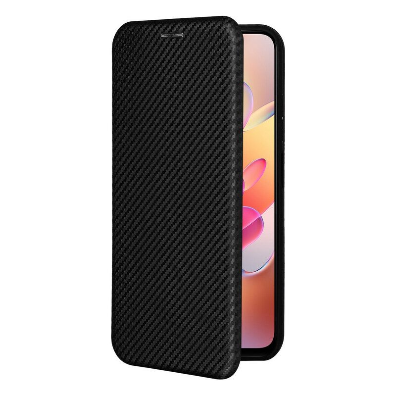 Folio Cover Poco M3 Pro 5G Custodia in pelle Fibra Di Carbonio Colorata