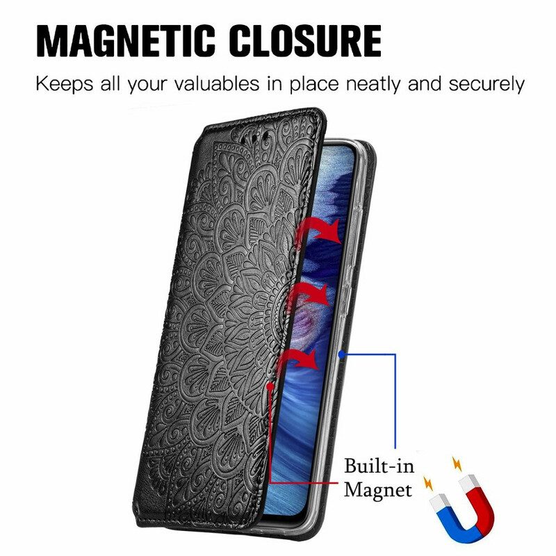 Folio Cover Poco M3 Pro 5G Custodia in pelle Mandala