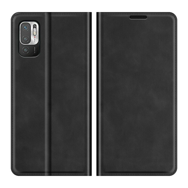 Folio Cover Poco M3 Pro 5G Custodia in pelle Tocco Setoso