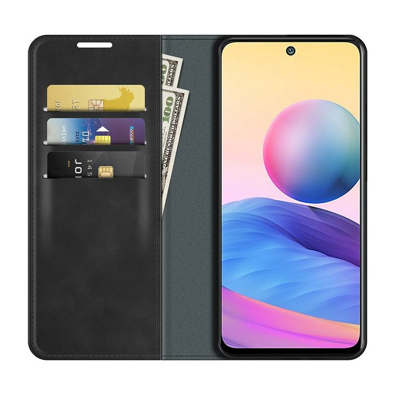 Folio Cover Poco M3 Pro 5G Custodia in pelle Tocco Setoso