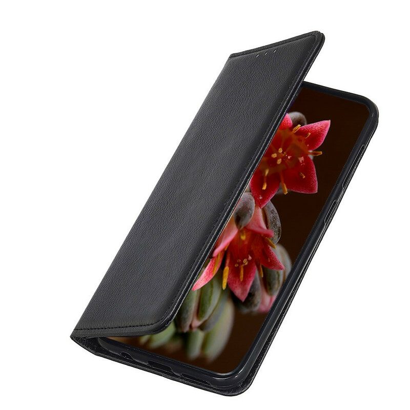 Folio Cover Poco M3 Pro 5G Custodia in pelle Trama Di Cuoio Spaccato Di Litchi