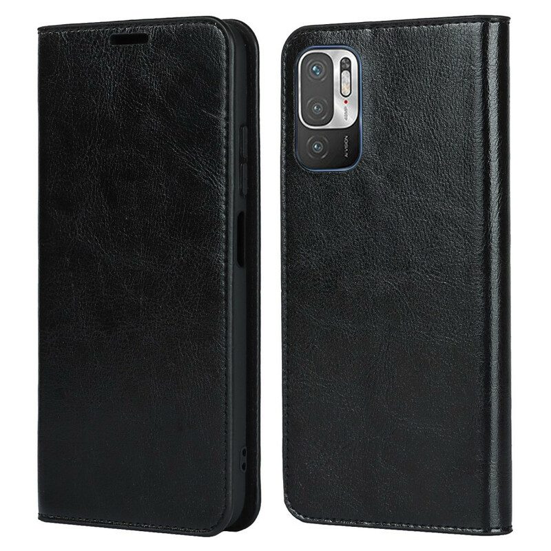 Folio Cover Poco M3 Pro 5G Custodia in pelle Pelle Vera