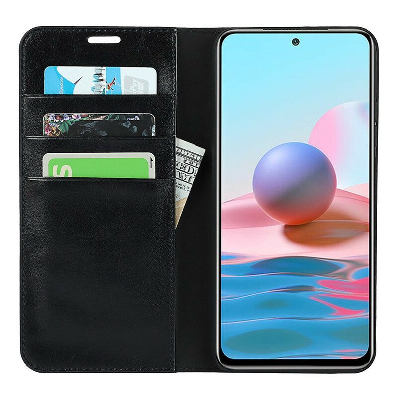 Folio Cover Poco M3 Pro 5G Custodia in pelle Pelle Vera