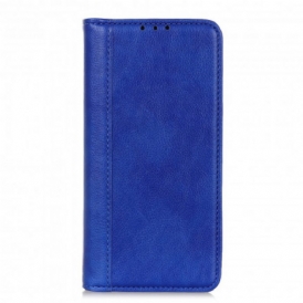 Folio Cover Poco M3 Pro 5G Custodia in pelle Versione In Crosta Di Litchi