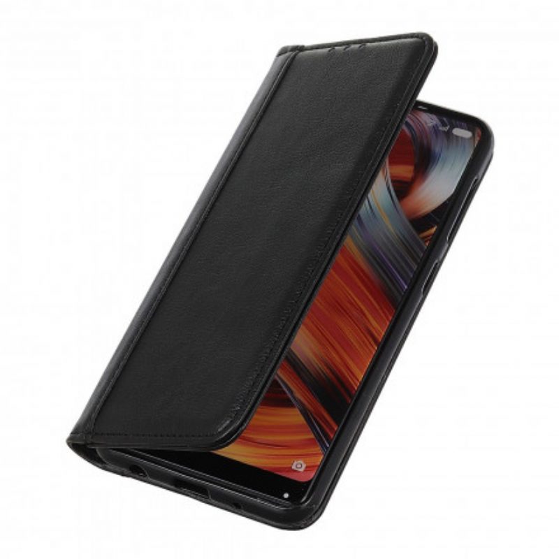 Folio Cover Poco M3 Pro 5G Custodia in pelle Versione In Crosta Di Litchi