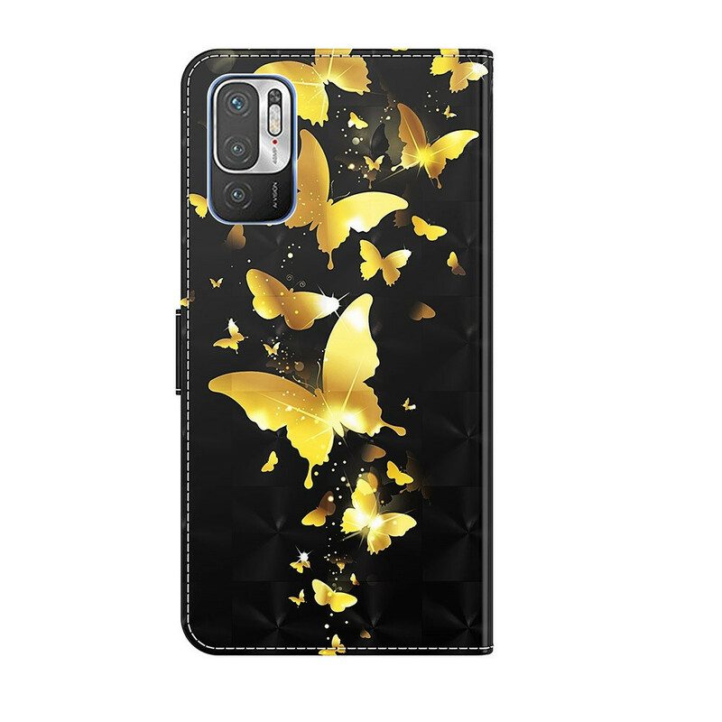 Folio Cover Poco M3 Pro 5G Farfalle Gialle