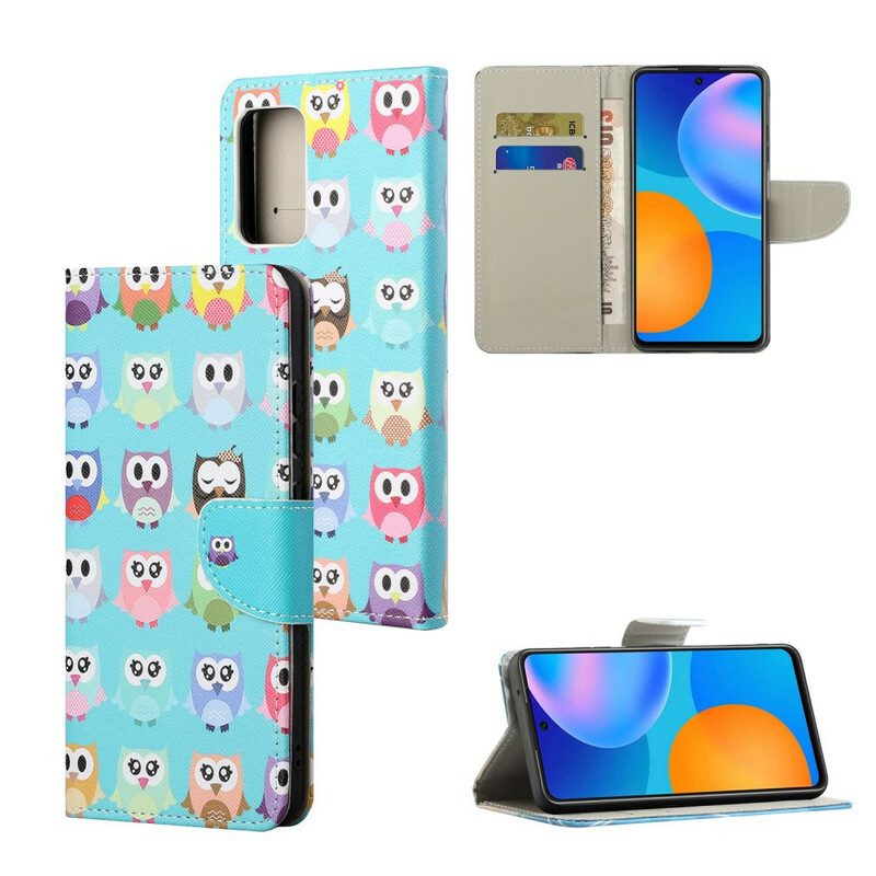 Folio Cover Poco M3 Pro 5G Gufi Multipli